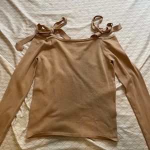 Off the shoulder tie top